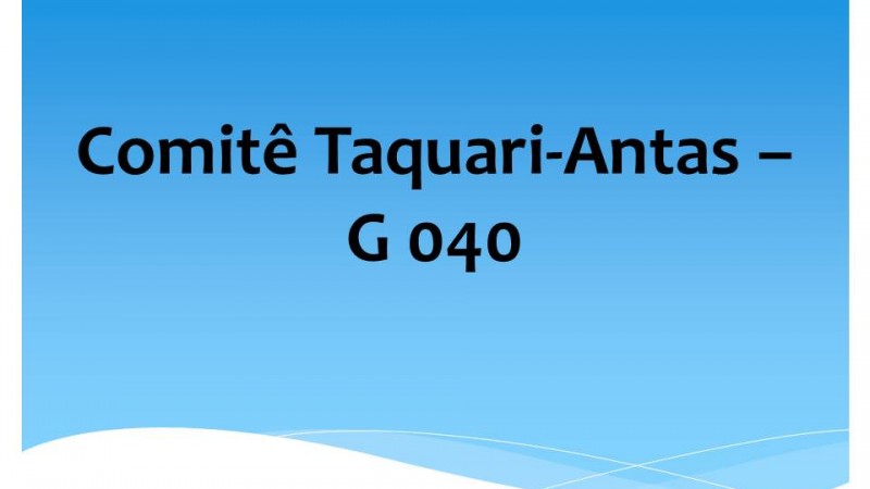 Comit&ecirc; Taquari Antas &ndash; G 040