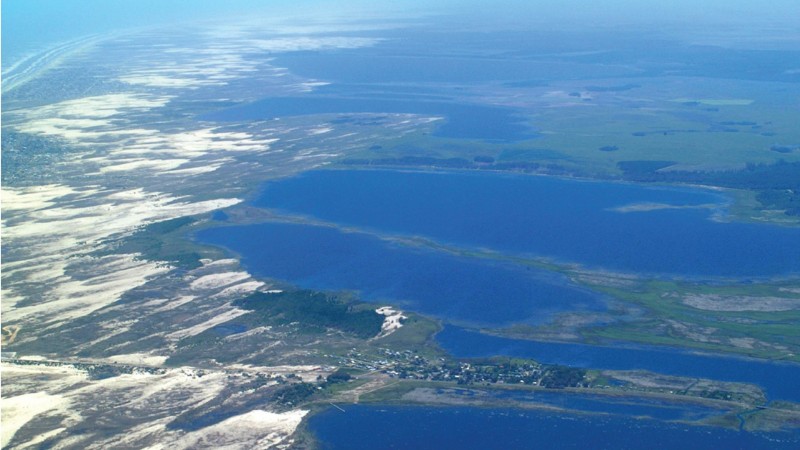 Vista a&eacute;rea da Bacia Hidrogr&aacute;fica do Rio Tramanda&iacute;
