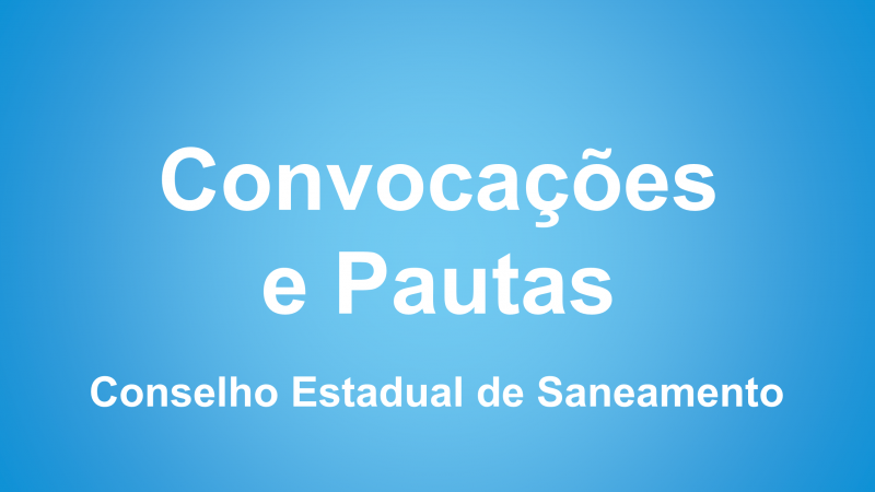 Convoca&ccedil;&otilde;es e Pautas - CONESAN