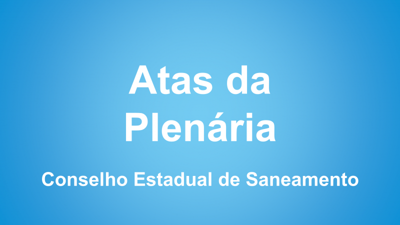 Atas da Plen&aacute;ria - CONESAN
