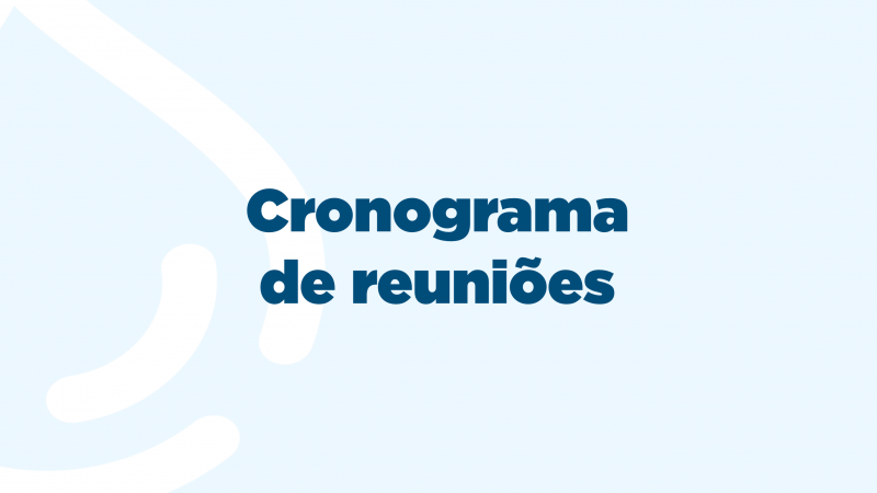 Cronograma de reuni&otilde;es do CRH/RS